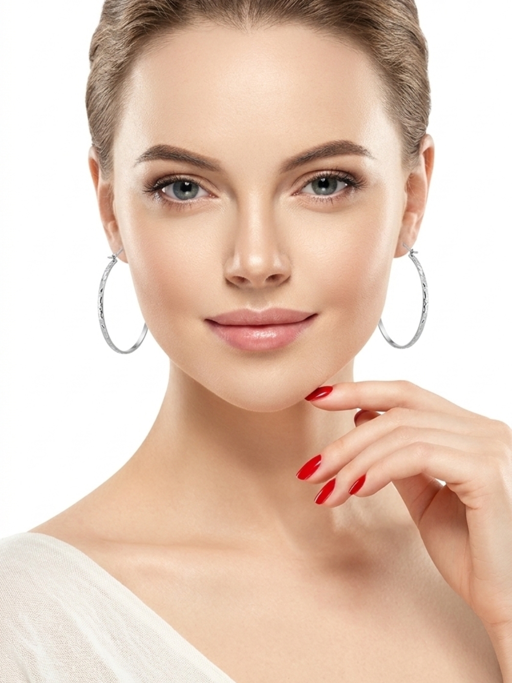Ella Silver Stainless Steel Hoop Earrings - Hypoallergenic
